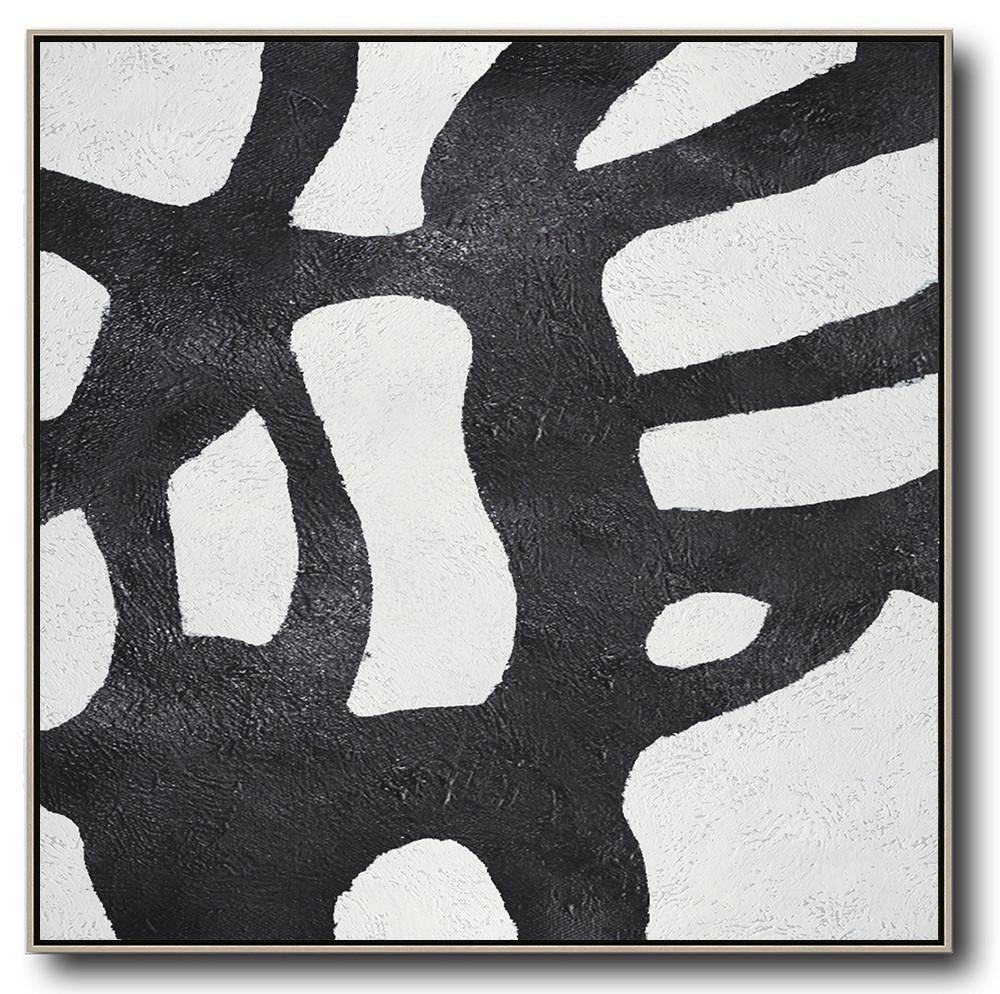 Minimal Black and White Painting #MN107A
